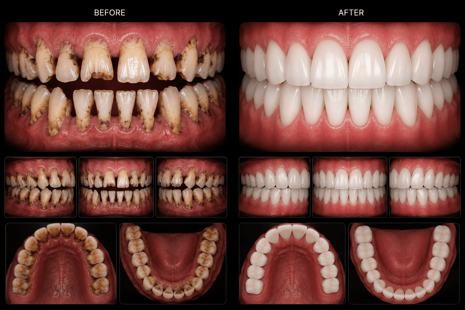 Full Mouth Reconstruction at Roomchang Dental Hospital